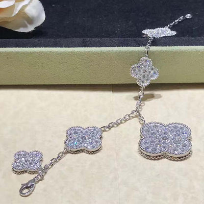 [Everoly JW]CLOVER 6 MOTIVE SILBER DIAMANT ARMBAND
