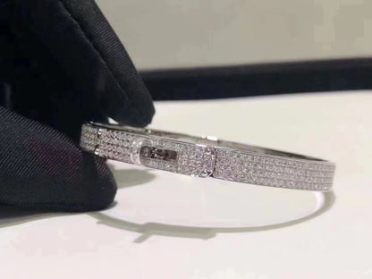 [Everoly JW]HM KELLY ARMBAND AUS SILBER MIT VOLLSTÄNDIGEM PAVE-DIAMANT