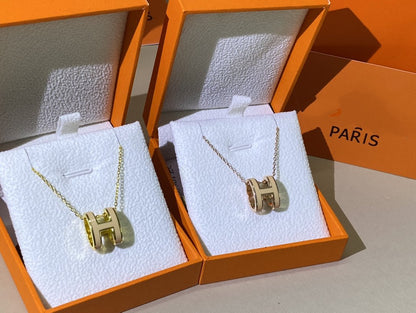 [Everoly JW]HM CLIC YELLOW ENAMEL GOLD NECKLACE