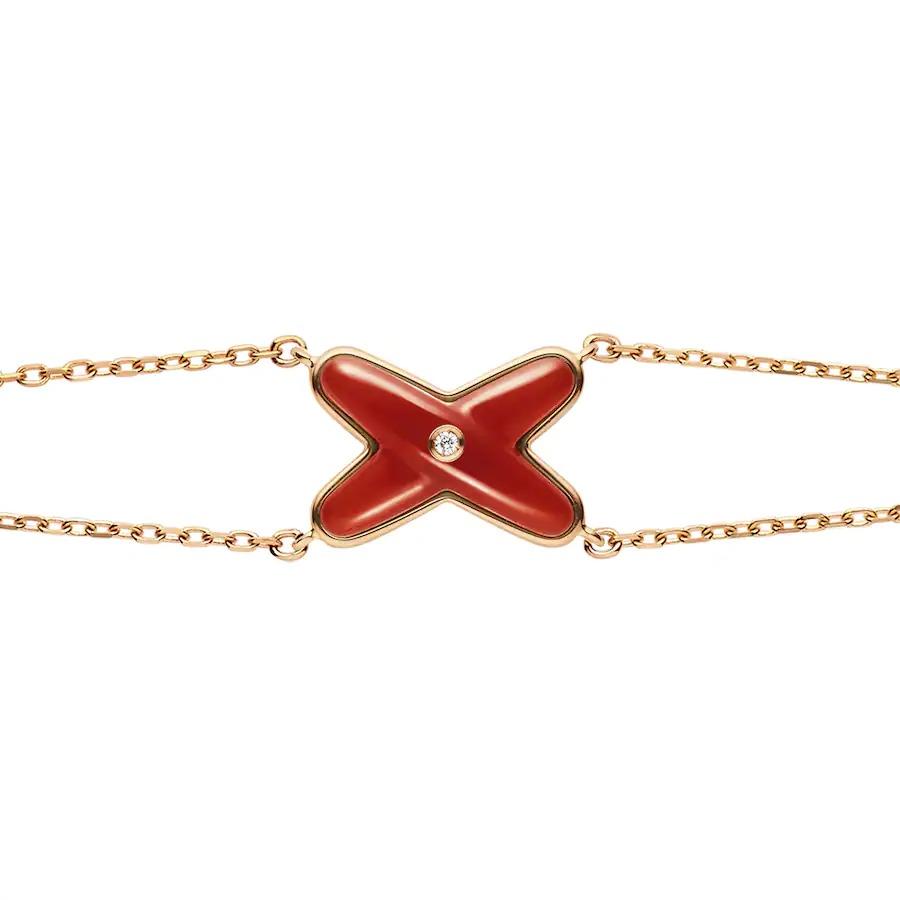 [Everoly JW]JEUX ARMBAND KARNEOL ROTGOLD 1 DIAMANT