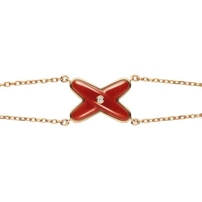 [Everoly JW]JEUX ARMBAND KARNEOL ROTGOLD 1 DIAMANT