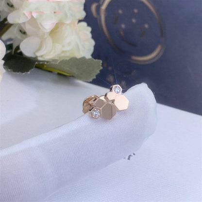[Everoly JW]BEE LOVE ピンクゴールド ダイヤモンド イヤリング