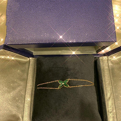 [Everoly JW]JEUX ARMBAND MALACHIT ROTGOLD 1 DIAMANT