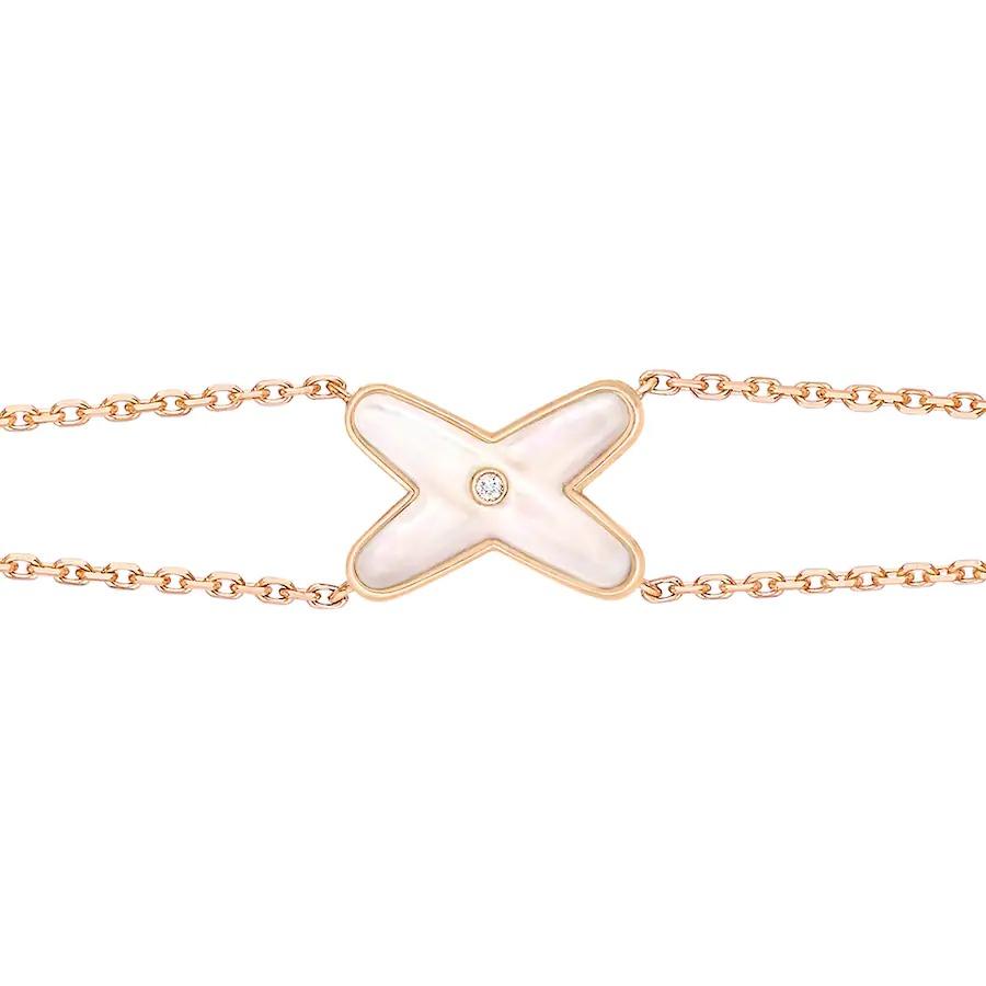 [Everoly JW]JEUX ARMBAND WEISSES MOP ROSA GOLD 1 DIAMANT