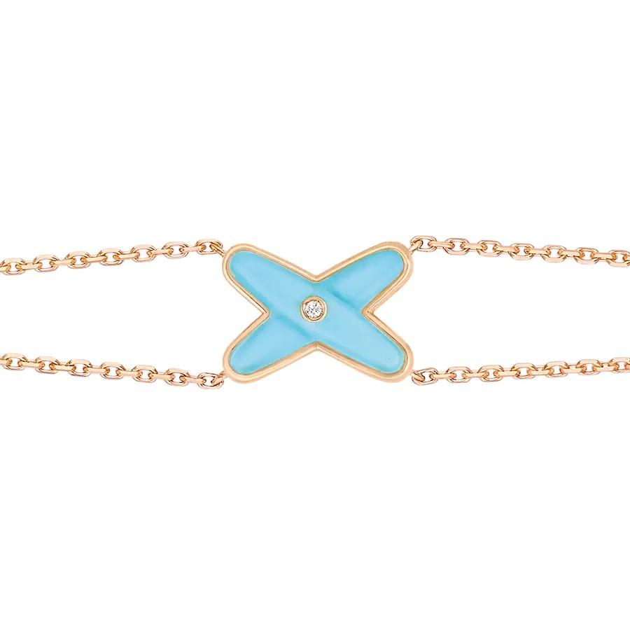 [Everoly JW]JEUX ARMBAND TÜRKIS ROTGOLD 1 DIAMANT