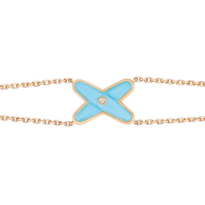 [Everoly JW]JEUX ARMBAND TÜRKIS ROTGOLD 1 DIAMANT