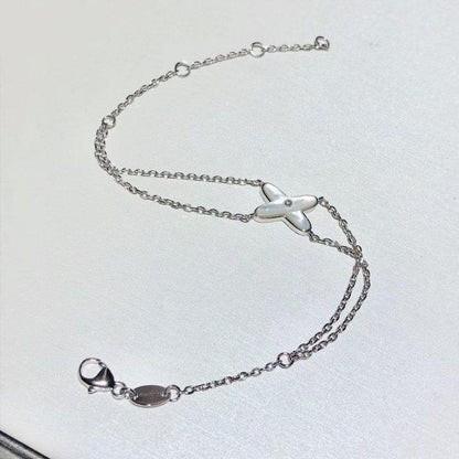 [Everoly JW]JEUX ARMBAND WEISS MOP SILBER 1 DIAMANT