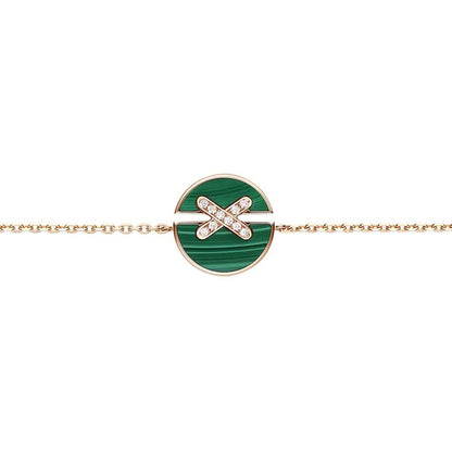 [Everoly JW]JEUX DE ARMBAND MALACHIT ROTGOLD DIAMANTEN
