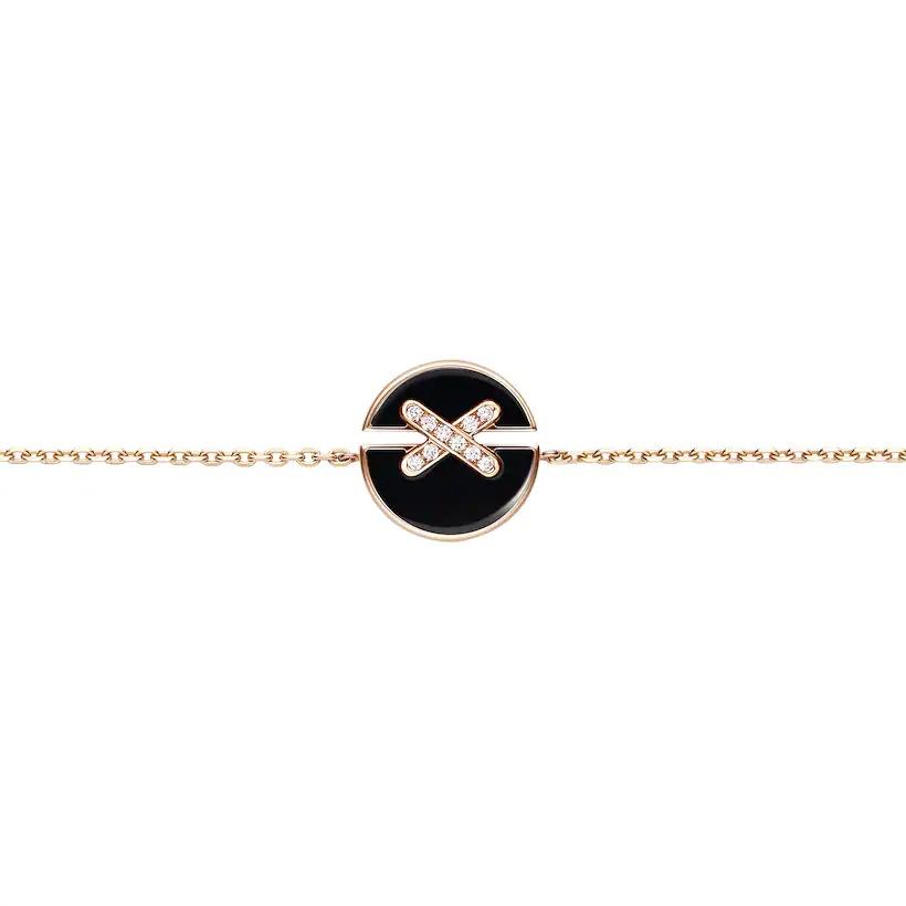 [Everoly JW]JEUX DE BRACELET ONYX PINK GOLD DIAMOND