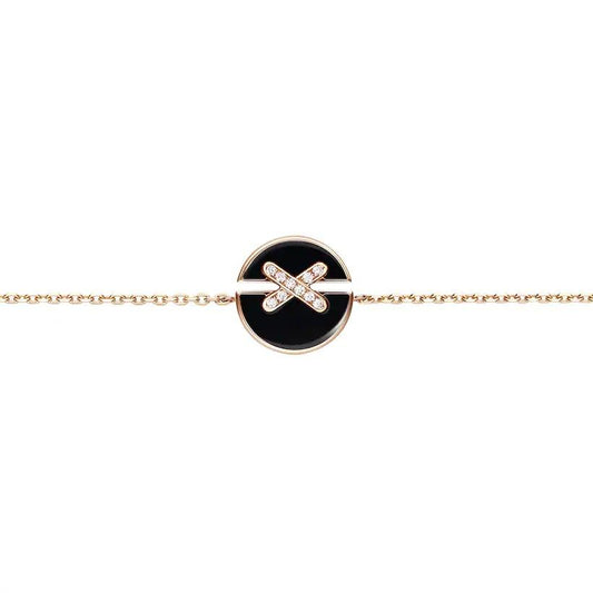 [Everoly JW]JEUX DE BRACELET ONYX PINK GOLD DIAMOND