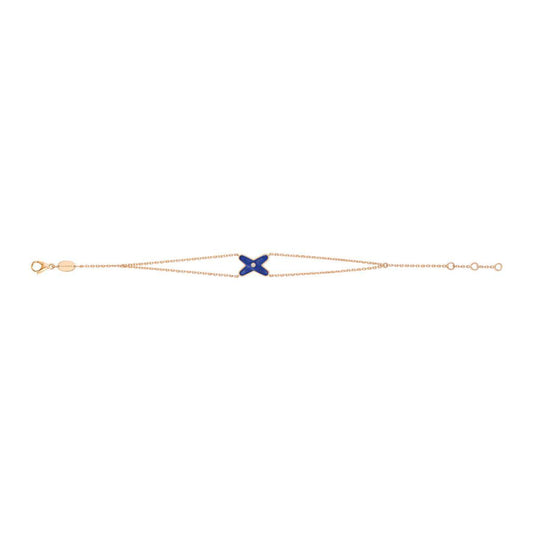 [Everoly JW]JEUX BRACELET BLUE AGATE PINK GOLD 1 DIAMOND
