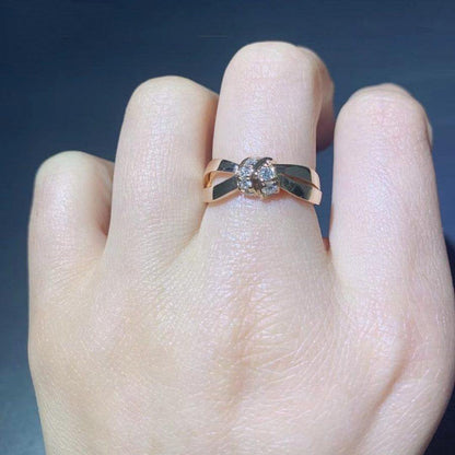 [Everoly JW]LIENS RING PINK GOLD DIAMOND