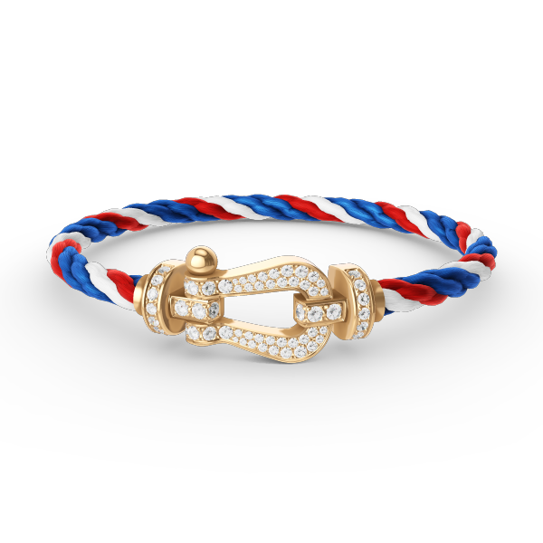 [Everoly JW]FORCE LARGE HORSESHOE FULL DIAMOND BRACELET GOLD