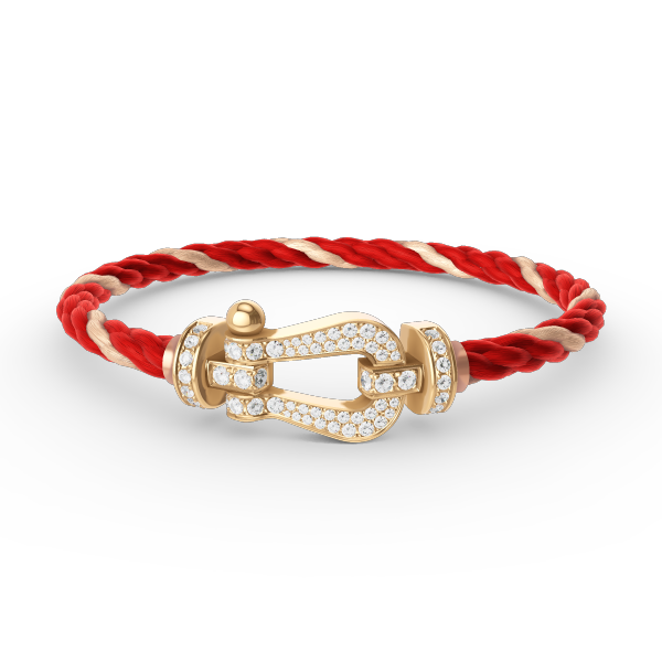 [Everoly JW]FORCE LARGE HORSESHOE FULL DIAMOND BRACELET GOLD