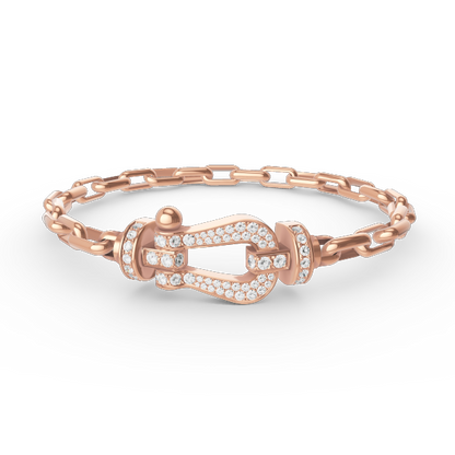 [Everoly JW]FORCE großes Hufeisenverschluss-Metallarmband