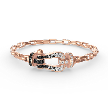[Everoly JW]FORCE großes Hufeisenverschluss-Metallarmband