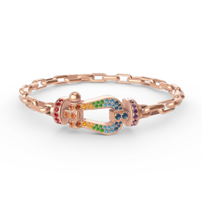 [Everoly JW]FORCE großes Hufeisenverschluss-Metallarmband