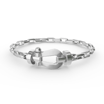 [Everoly JW]FORCE großes Hufeisenverschluss-Metallarmband