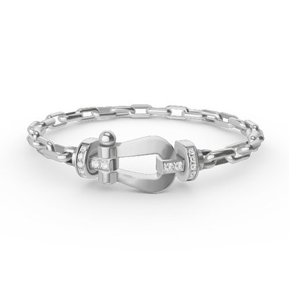 [Everoly JW]FORCE großes Hufeisenverschluss-Metallarmband
