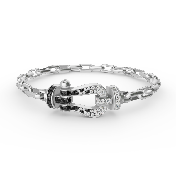 [Everoly JW]FORCE großes Hufeisenverschluss-Metallarmband