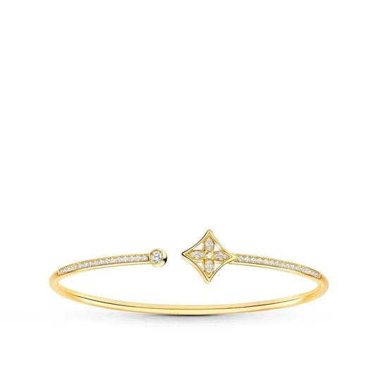 [Everoly JW]IDYLLE GOLD OPEN BRACELET DIAMOND PAVED