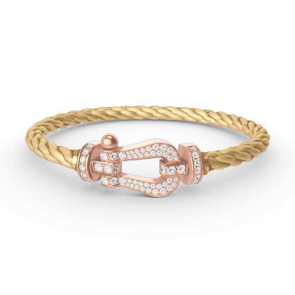 [Everoly JW]FORCE LARGE HORSESHOE FULL DIAMOND BRACELET ROSE GOLD