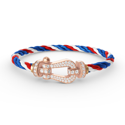 [Everoly JW]FORCE LARGE HORSESHOE FULL DIAMOND BRACELET ROSE GOLD