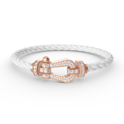 [Everoly JW]FORCE LARGE HORSESHOE FULL DIAMOND BRACELET ROSE GOLD