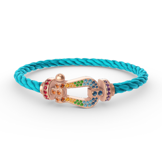 [Everoly JW]FORCE LARGE HORSESHOE  COLORED DIAMOND BRACELET ROSE GOLD