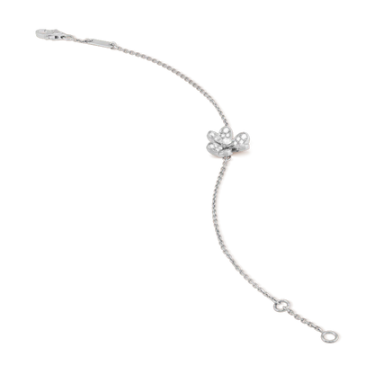 [Everoly JW]FRIVOLE SILBERNES BLUMEN-DIAMANTARMBAND 