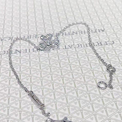 [Everoly JW]FRIVOLE SILBERNES BLUMEN-DIAMANTARMBAND 