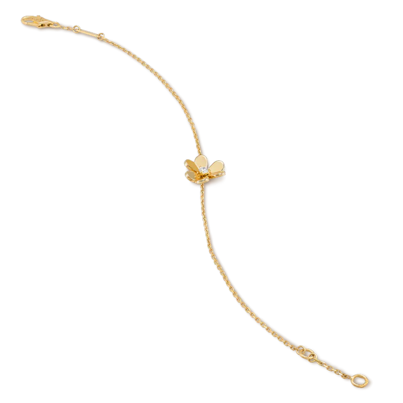 [Everoly JW]FRIVOLE GOLD FLOWER PINK MALACHITE BRACELET