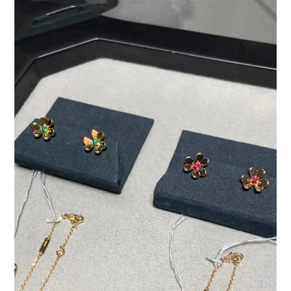 [Everoly JW]FRIVOLE  FLOWER PINK EARRINGS