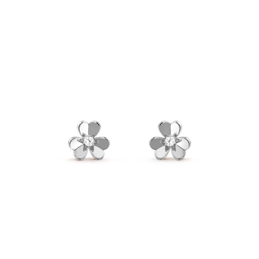 [Everoly JW]FRIVOLE MINI SILVER FLOWER EARRINGS