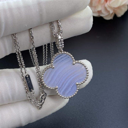 [Everoly JW]CLOVER SILBER CHALCEDON GROßE CLOVER HALSKETTE