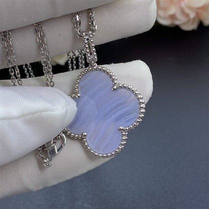 [Everoly JW]CLOVER SILBER CHALCEDON GROßE CLOVER HALSKETTE