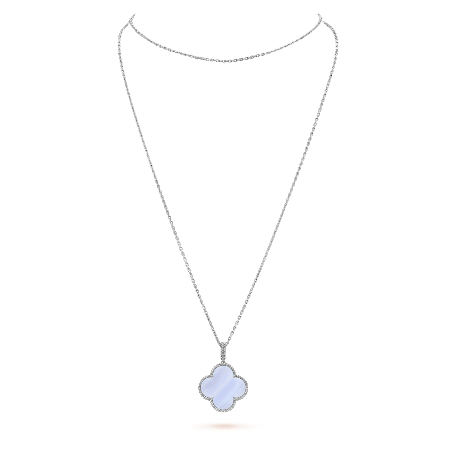 [Everoly JW]CLOVER SILBER CHALCEDON GROßE CLOVER HALSKETTE