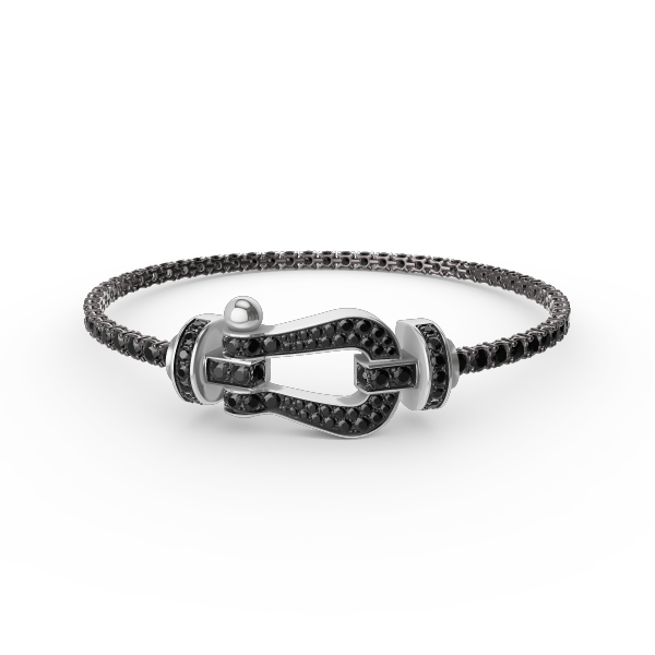[Everoly JW]FORCE GROSSES HUFEISEN-TENNISARMBAND MIT VOLLEN DIAMANTEN 